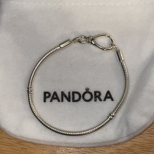 17cm silver Pandora Infinity Knot Bracelet - snake chain
